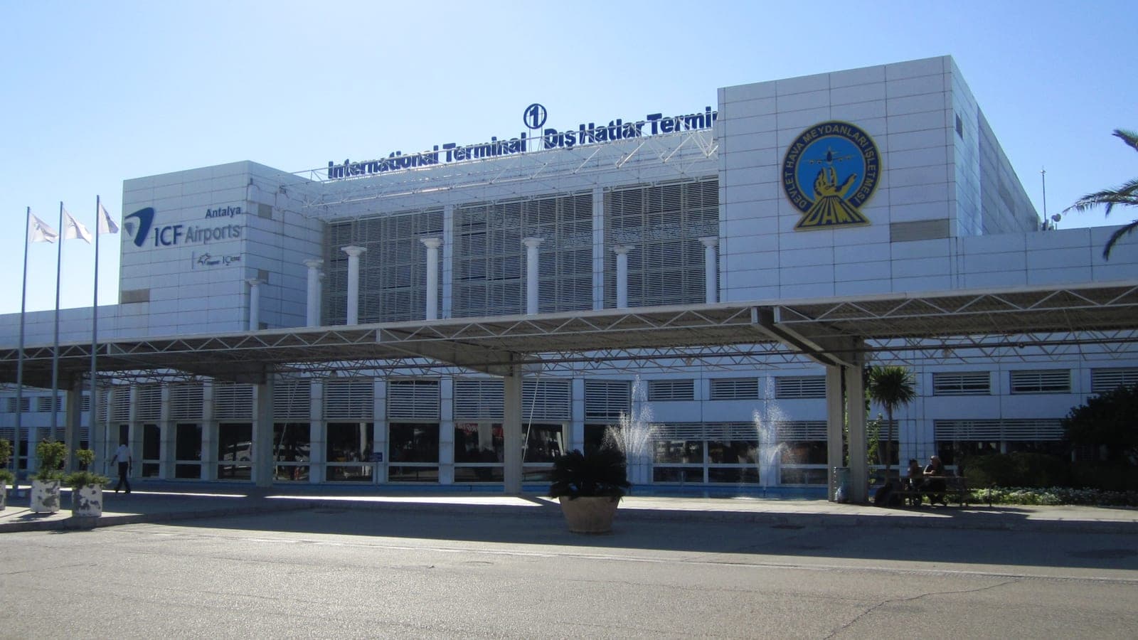 Inside the international terminal at Antalya airport
